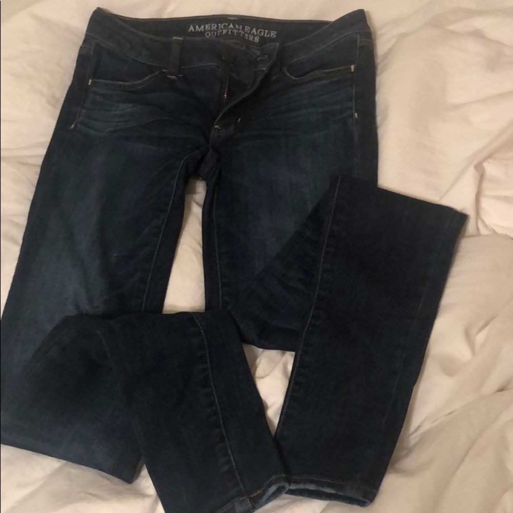 AE 4 X-Long Dark Wash Jeggings
